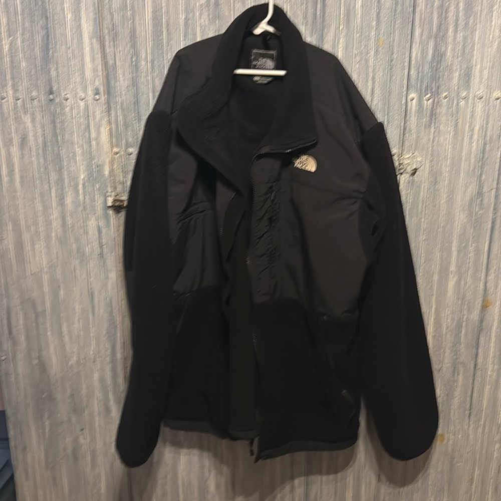 Mens XL Black North Face ZipUp Fleece